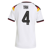 Camiseta Alemania Jonathan Tah #4 Primera Equipación Replica Mundial 2026 para mujer mangas cortas